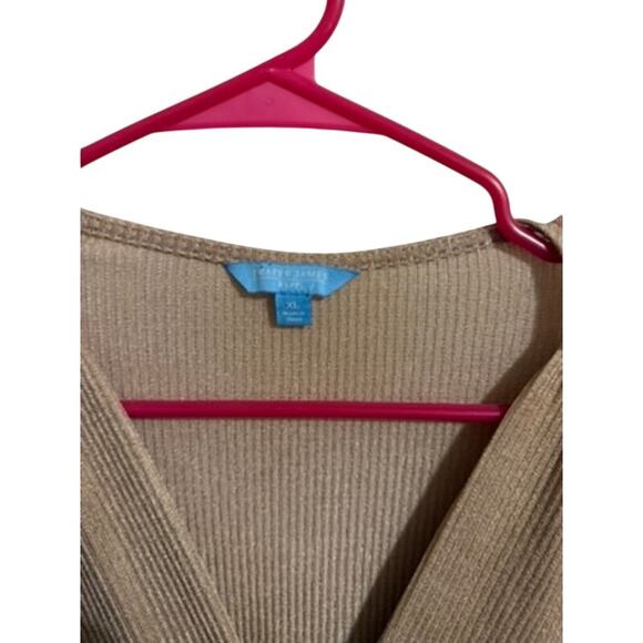 Draper James RSVP Women's Peach Shimmer Long Sleeve Bodysuit - Women's XL - Picture 4 of 5